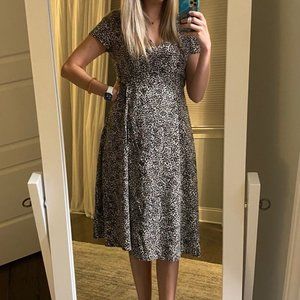 Old Navy Leopard Wrap V-neck Dress Size Small